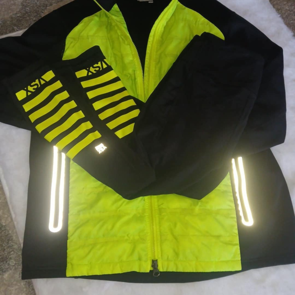 Victoria Pink Neon Yellow Jacket Set